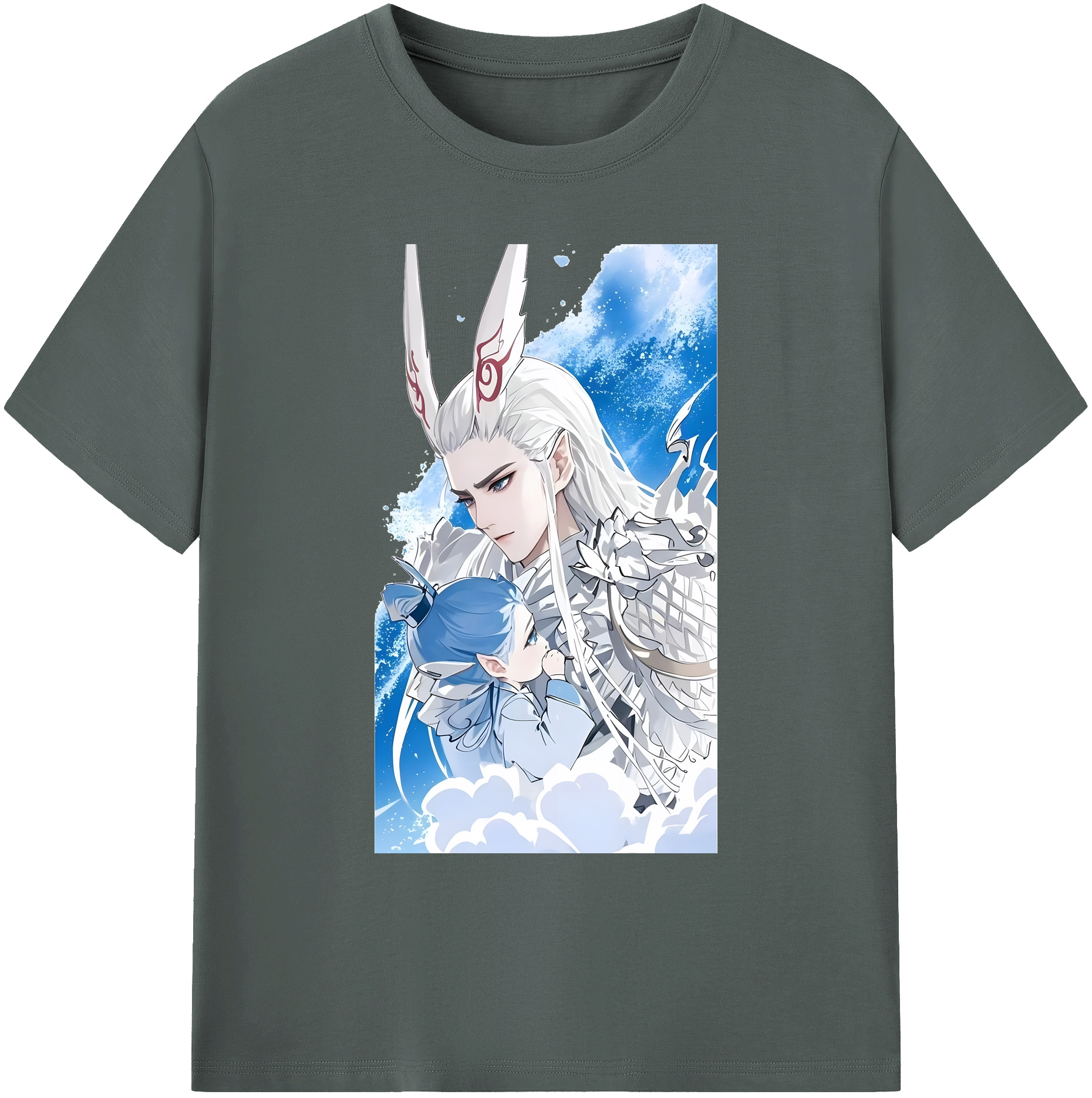 （画像用） Ne Zha 2 ナタ 魔童の大暴れ 綿100％ メンズ半袖Tシャツ｜肌触りやわらか＆通気性